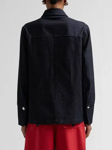 Proenza Schouler White Label Women's Stella Stretch-Cotton Twill Jacket - Indigo - Size XL | Thumbnail 3
