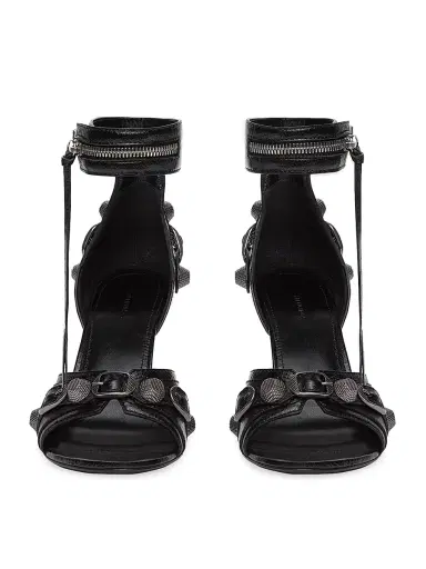 Balenciaga Women's Cagole 110mm Sandals - Black | Thumbnail 2