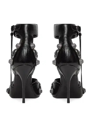 Balenciaga Women's Cagole 110mm Sandals - Black | Thumbnail 4