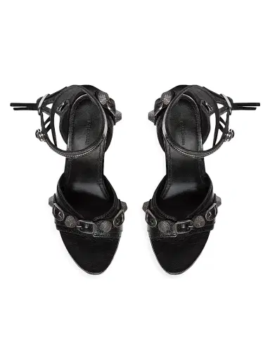 Balenciaga Women's Cagole 110mm Sandals - Black | Thumbnail 5