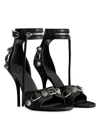 Balenciaga Women's Cagole 110mm Sandals - Black | Thumbnail 1