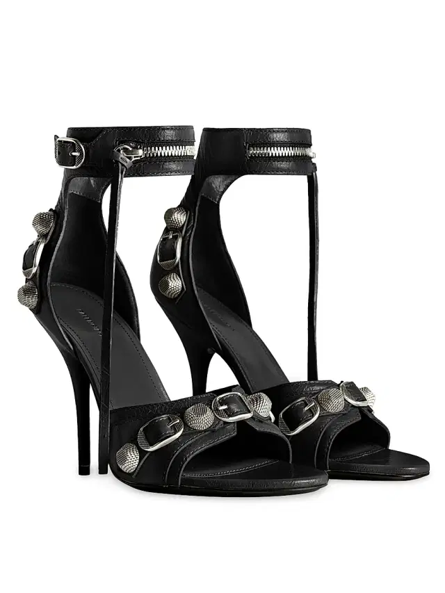 Balenciaga Women's Cagole 0mm Sandals - Black