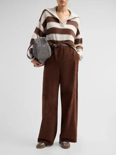 Brunello Cucinelli Women's Monili Leather Penny Loafers | Thumbnail 3 Brunello Cucinelli Women's Monili Leather Penny Loafers | Thumbnail 3