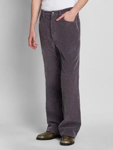 Marni Men's Cotton Corduroy Straight-Leg Pants - Deep Purple - Size 38 | Thumbnail 4 Marni Men's Cotton Corduroy Straight-Leg Pants - Deep Purple - Size 38 | Thumbnail 4