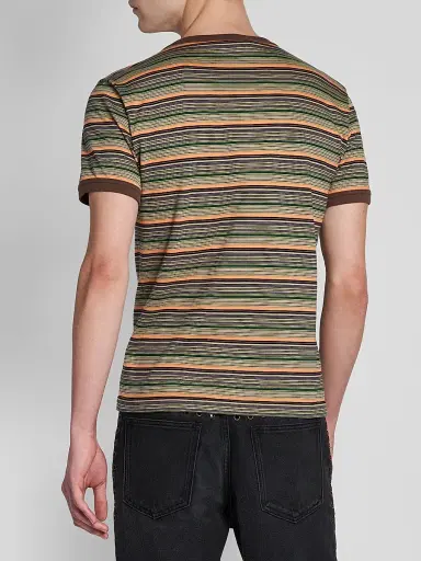 Marni Men's Striped Cotton Crewneck T-Shirt | Thumbnail 3 Marni Men's Striped Cotton Crewneck T-Shirt | Thumbnail 3