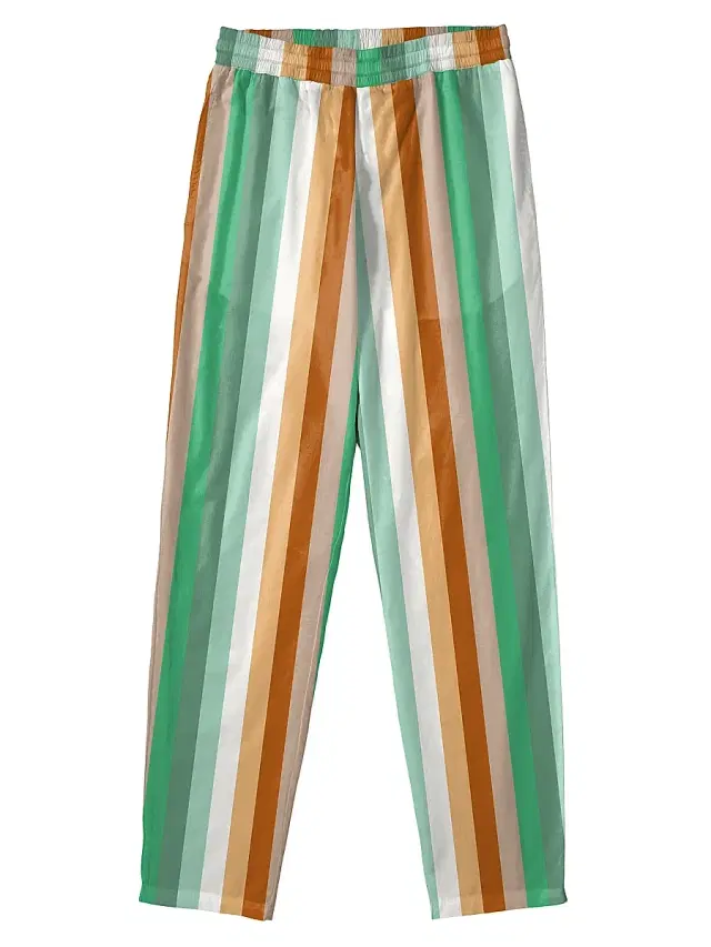 Arrels Barcelona Men's Beach House Striped Regular-Fit Pull-On Pants