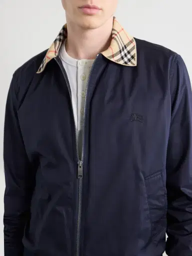 Burberry Logo-Embroidered Checked Cotton-Gabardine Blouson Jacket - Men | Thumbnail 5 Burberry Logo-Embroidered Checked Cotton-Gabardine Blouson Jacket - Men | Thumbnail 5