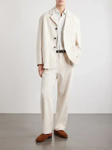 Barena Straight-Leg Pleated Cotton-Drill Trousers - Men | Thumbnail 2
