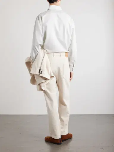 Barena Straight-Leg Pleated Cotton-Drill Trousers - Men | Thumbnail 4