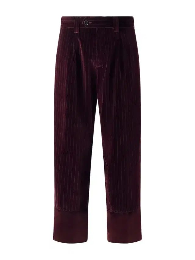 Enfants Riches Déprimés Tapered Pleated Striped Cotton-Velvet Trousers - Men