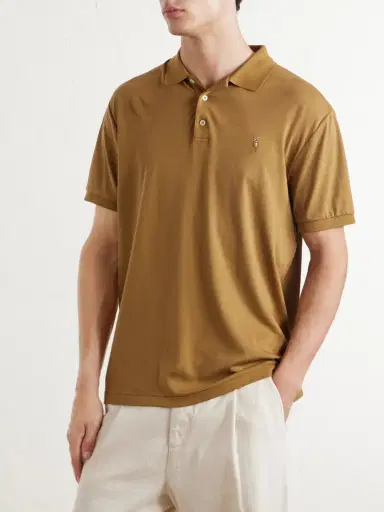 Polo Ralph Lauren Logo-Embroidered Cotton-Jersey Polo Shirt - Men | Thumbnail 3