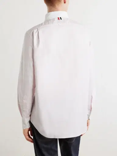 Thom Browne Striped Cotton Shirt - Men | Thumbnail 4 Thom Browne Striped Cotton Shirt - Men | Thumbnail 4