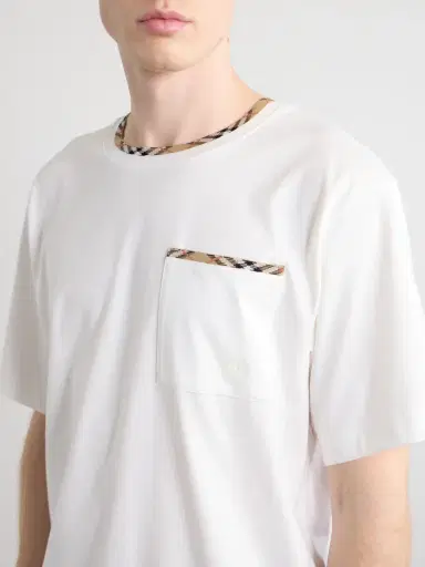 Burberry Logo-Embroidered Checked Cotton-Jersey T-Shirt - Men | Thumbnail 5
