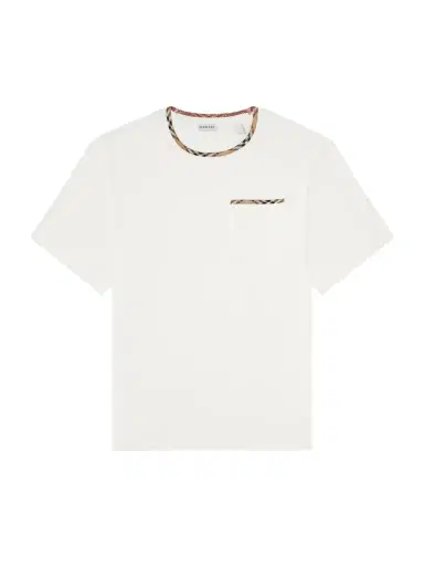Burberry Logo-Embroidered Checked Cotton-Jersey T-Shirt - Men | Thumbnail 1