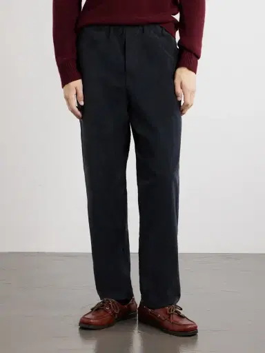Barena Straight-Leg Garment-Dyed Stretch Cotton-Moleskin Trousers - Men | Thumbnail 3