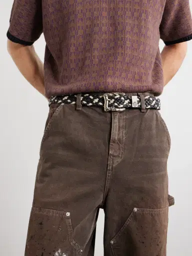 Enfants Riches Déprimés 3cm Logo-Engraved Braided Leather Belt - Men | Thumbnail 2 Enfants Riches Déprimés 3cm Logo-Engraved Braided Leather Belt - Men | Thumbnail 2
