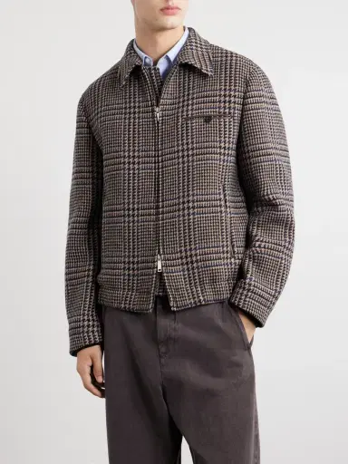 Slowear Montedoro Il Primo Checked Stretch-Wool Blouson Jacket - Men | Thumbnail 3 Slowear Montedoro Il Primo Checked Stretch-Wool Blouson Jacket - Men | Thumbnail 3