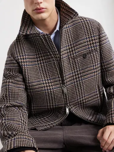 Slowear Montedoro Il Primo Checked Stretch-Wool Blouson Jacket - Men | Thumbnail 6 Slowear Montedoro Il Primo Checked Stretch-Wool Blouson Jacket - Men | Thumbnail 6