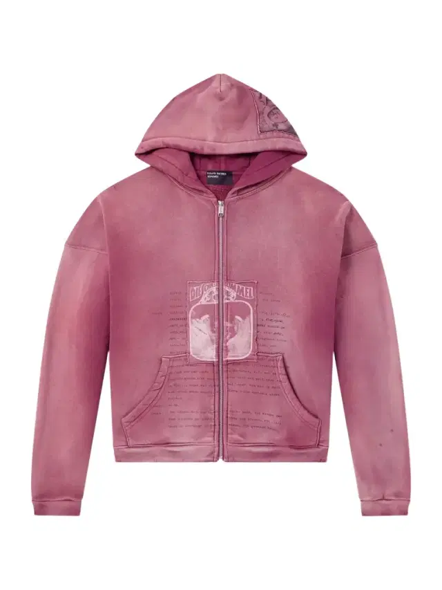 Enfants Riches Déprimés Rock / Paper / Scissors II Distressed Printed Cotton-Jersey Zip-Up Hoodie - Men