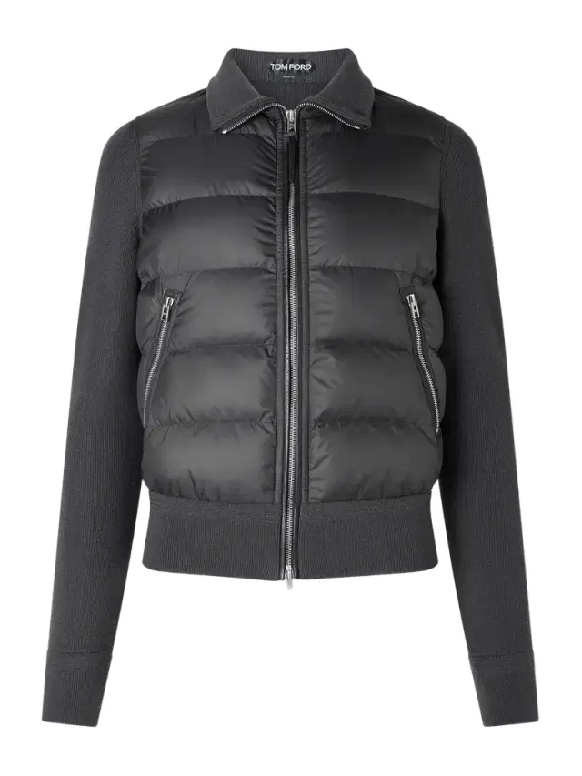 Tom Ford Slim-Fit Leather-Trimmed Quilted Shell and Wool Down Jacket - Men