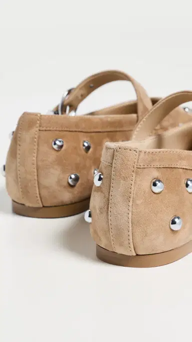 Dolce Vita Mikel Stud Flats Lt Brown Suede | Thumbnail 4