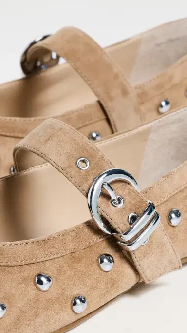 Dolce Vita Mikel Stud Flats Lt Brown Suede | Thumbnail 6