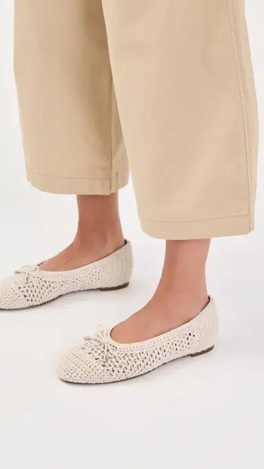Madewell Hester Crochet Ballet Flats Vintage Ivory 6 | Thumbnail 3 Madewell Hester Crochet Ballet Flats Vintage Ivory 6 | Thumbnail 3