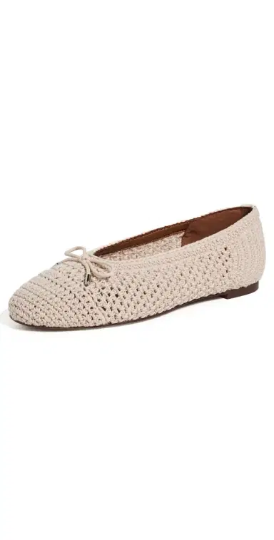 Madewell Hester Crochet Ballet Flats Vintage Ivory 6 | Thumbnail 1 Madewell Hester Crochet Ballet Flats Vintage Ivory 6 | Thumbnail 1