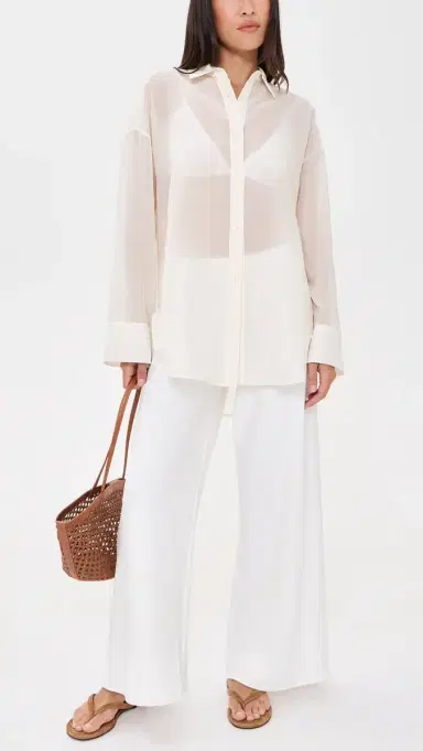 La Ligne Cropped Colby Pants Ivory M | Thumbnail 5