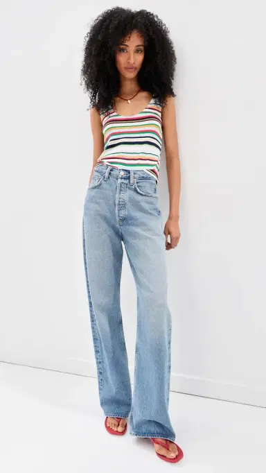 LE BOP Louise Cropped tripe Tank Multi tripe | Thumbnail 5