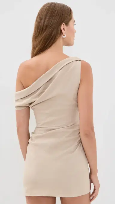 LIONESS Sweetheart Mini Dress Beige | Thumbnail 3