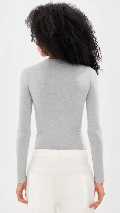 LE BOP Hannah Thong Bodysuit Heather Grey | Thumbnail 3