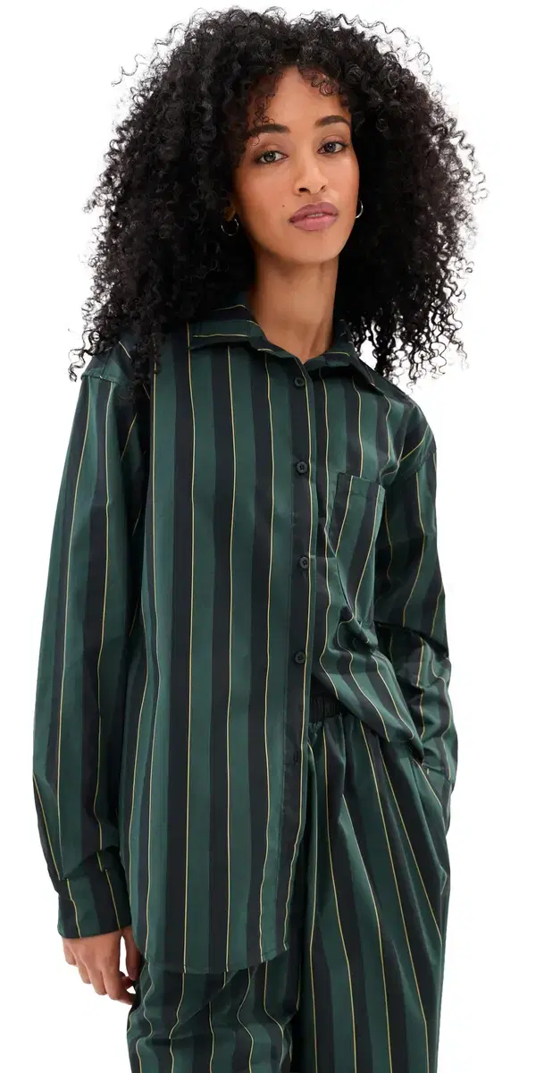 LE BOP Winnie Button Down Hunter tripe