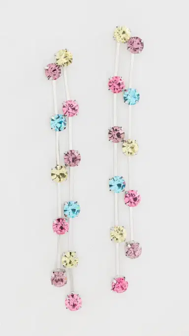 KENNETH JAY LANE Pastel Multi Color Drop Earrings | Thumbnail 2