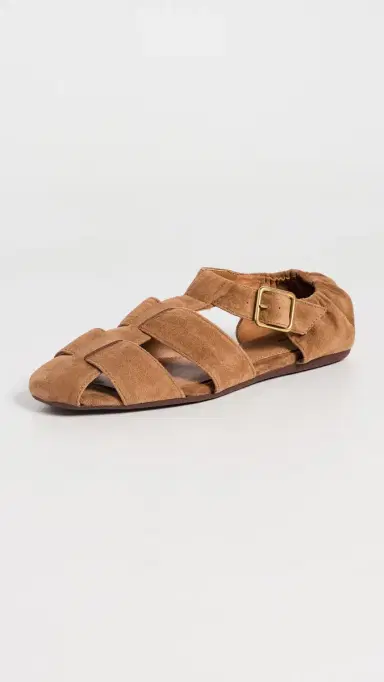 Madewell Greta Fisherman Flats Aged Cognac 7 | Thumbnail 2 Madewell Greta Fisherman Flats Aged Cognac 7 | Thumbnail 2