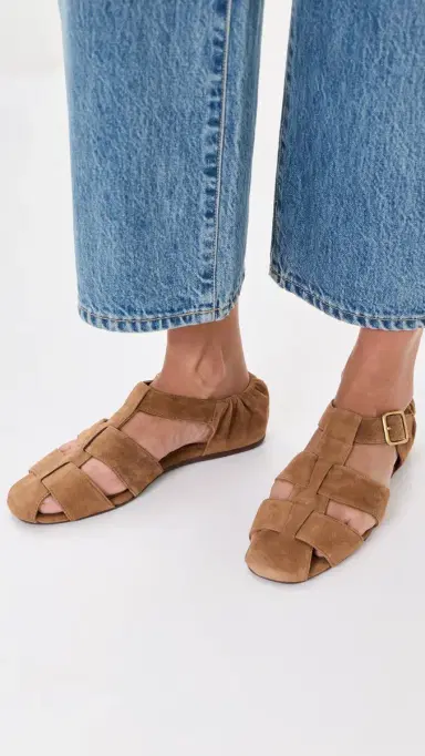 Madewell Greta Fisherman Flats Aged Cognac 7 | Thumbnail 3 Madewell Greta Fisherman Flats Aged Cognac 7 | Thumbnail 3
