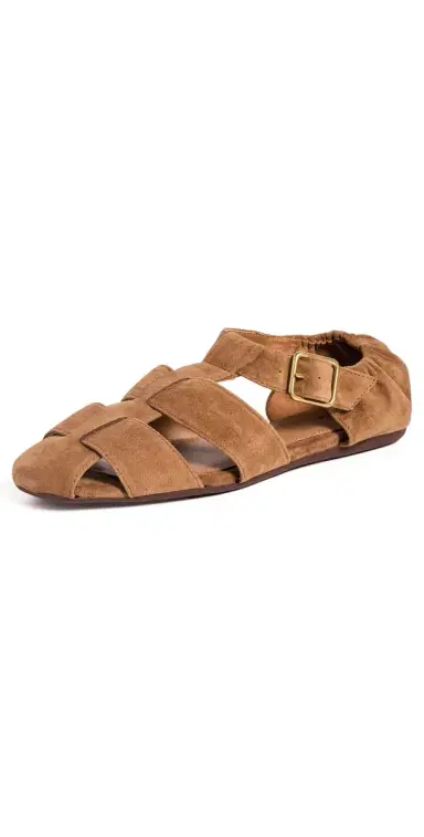 Madewell Greta Fisherman Flats Aged Cognac 7 | Thumbnail 1 Madewell Greta Fisherman Flats Aged Cognac 7 | Thumbnail 1
