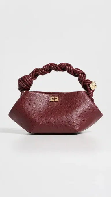 Ganni Bou Mini Ostrich Bag Brick Red One Size | Thumbnail 2 Ganni Bou Mini Ostrich Bag Brick Red One Size | Thumbnail 2