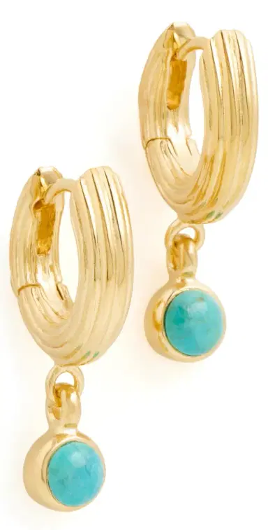 Dévé Mini Non-Conformist Hoops Turquoise One Size | Thumbnail 1