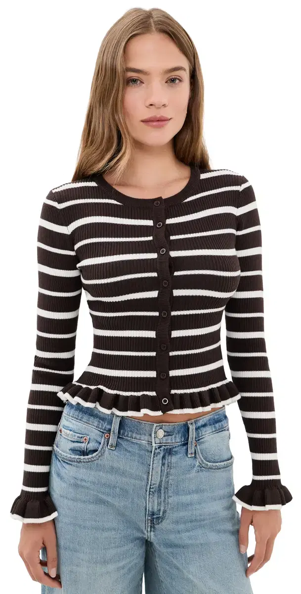 Seven Wonders Donna Knit Blouse Chocolate/Cream