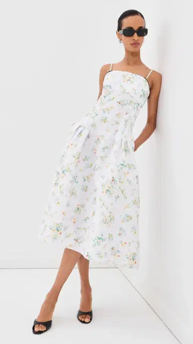 Kika Vargas Lena Midi Dress Pastel | Thumbnail 2 Kika Vargas Lena Midi Dress Pastel | Thumbnail 2