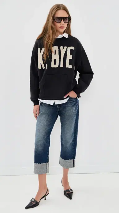 R13 Cuffed Ex-Boyfriend Jeans Caslon Selvedge Blue | Thumbnail 5 R13 Cuffed Ex-Boyfriend Jeans Caslon Selvedge Blue | Thumbnail 5