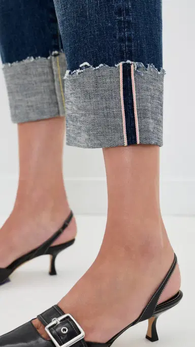 R13 Cuffed Ex-Boyfriend Jeans Caslon Selvedge Blue | Thumbnail 6 R13 Cuffed Ex-Boyfriend Jeans Caslon Selvedge Blue | Thumbnail 6