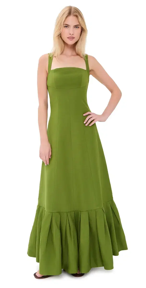 Couper argaret Tie-Back Gown Olive