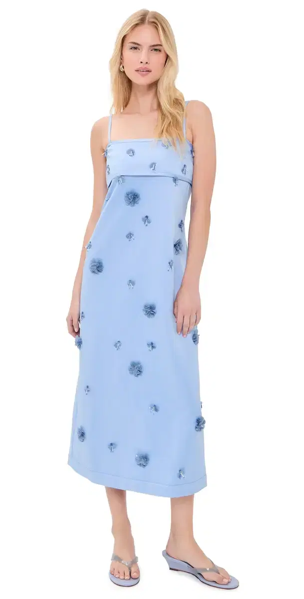 Couper inley Embellished Maxi Dress Cornflower