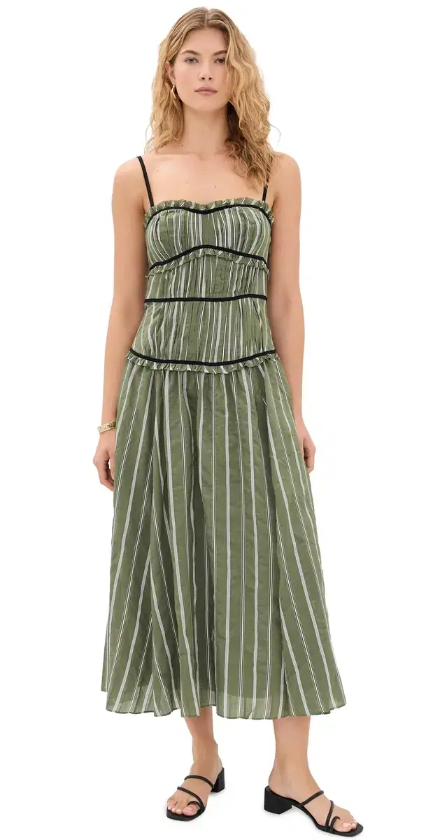 Celia Dress Olive Noir
