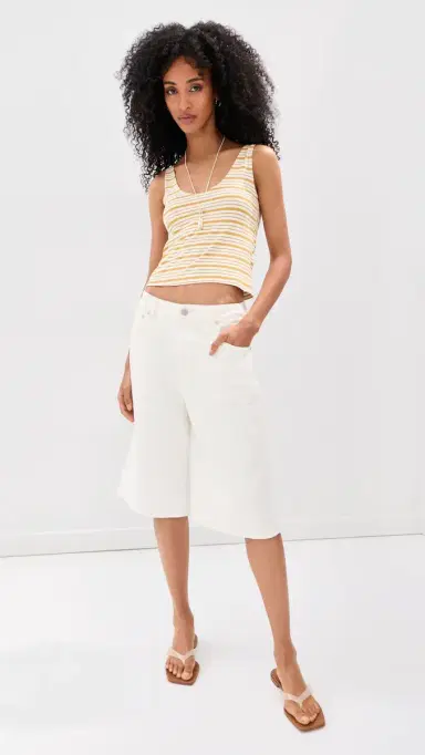 LE BOP Louise Cropped Stripe Tank | Thumbnail 5 LE BOP Louise Cropped Stripe Tank | Thumbnail 5