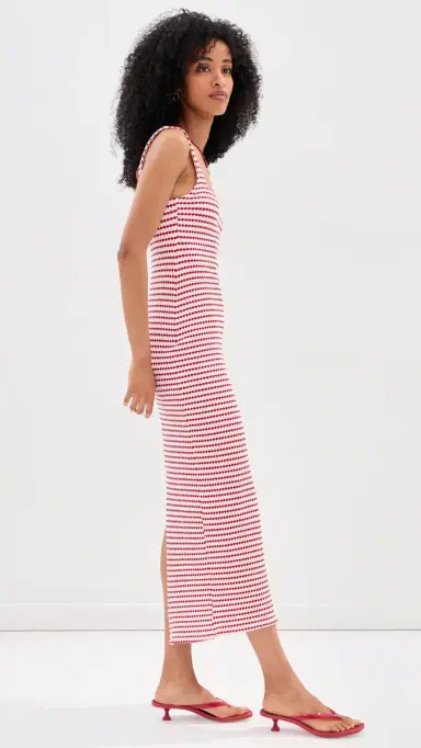 LE BOP Emilia Dress Red/White | Thumbnail 4