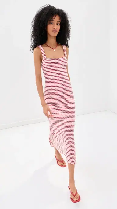 LE BOP Emilia Dress Red/White | Thumbnail 5