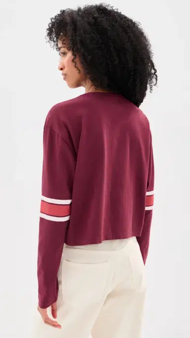 State & Lake Long Sleeve Baller Tee Burgundy M | Thumbnail 3